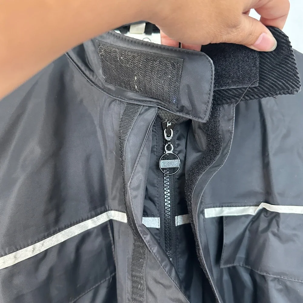 Tour Master Riding Apparel Motorcycle Jacket‎ Black Reflective Men's Size Large